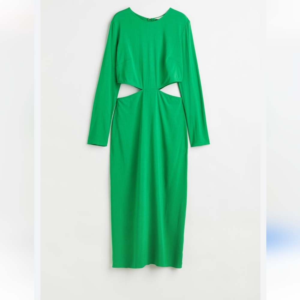 H&M Green Dress with cut outs
